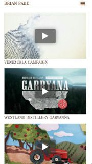 Mobile view of Brian Pake's website